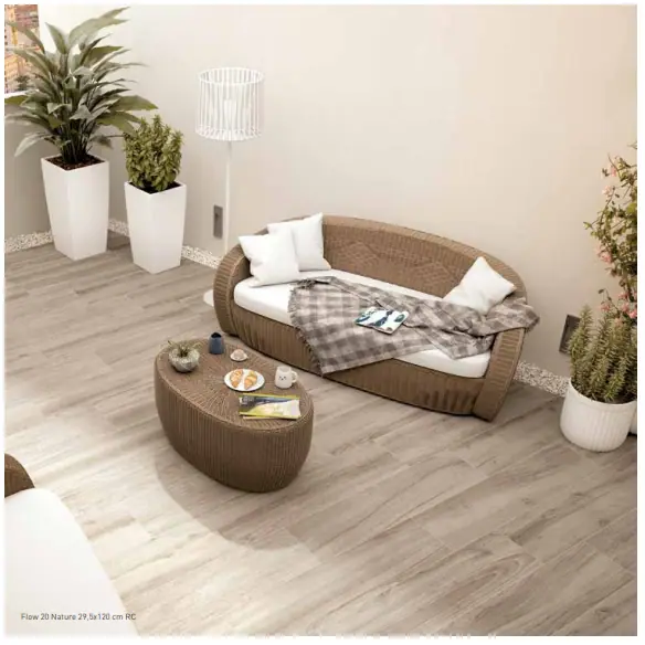 Terrastegel serie Flow in houtlook