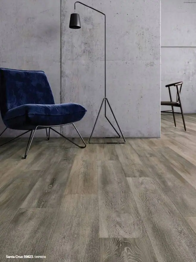 Pvc-vloer in plankmotief