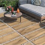 Terras tegel in hout look van Polis