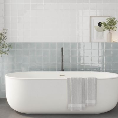 Vierkante badkamer tegeltjes zijn terug in !