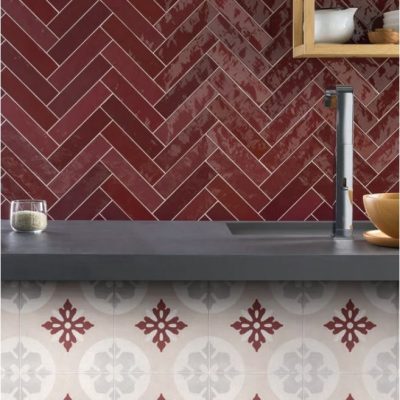 Gazzini Color art Burgundy tegel