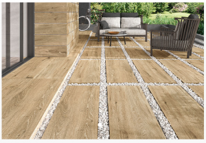 Terras tegel in parket look van Novabell